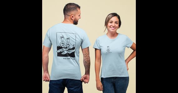  T-Shirt - Arctic Blue "Surf" - Gr. M Ansicht 1