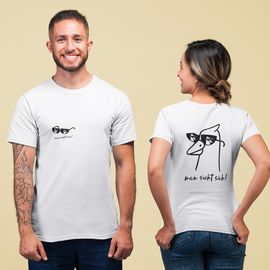  T-Shirt - White "Sonnenbrille" - Gr. S