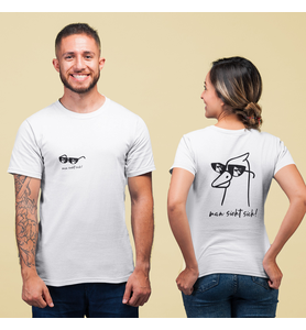 T-Shirt - White "Sonnenbrille" - Gr. S - Ansicht 2