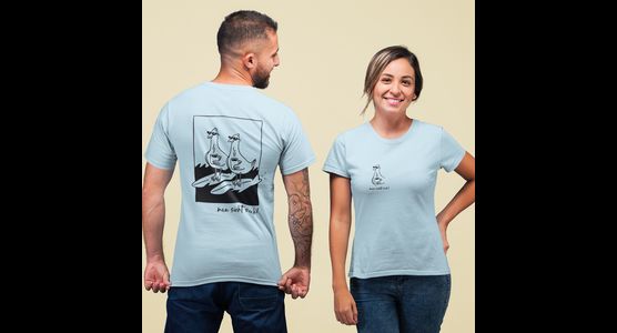 T-Shirt - Arctic Blue "Surf" - Gr. S - Ansicht 2