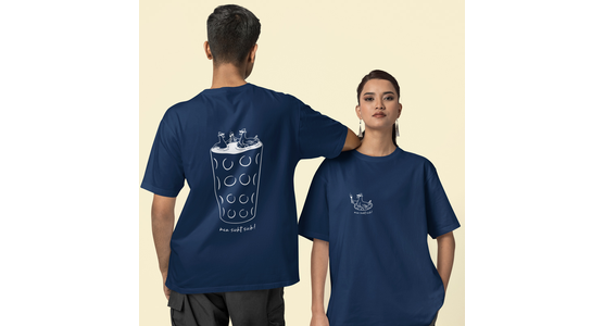 T-Shirt - Navi Blue "Dubbeglas" - Gr. S - Ansicht 2