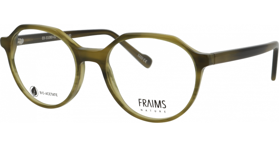 FRAIMS Brille Unisex FRAIMS NATURE 03-31080-02 Naoki, Oliv meliert glänzend Ansicht 1