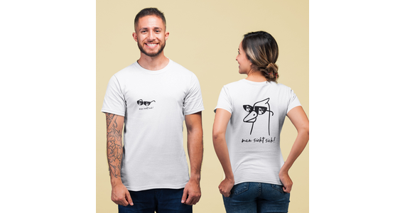 T-Shirt - White "Sonnenbrille" - Gr. S - Ansicht 2
