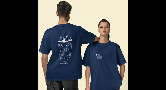 T-Shirt - Navi Blue "Dubbeglas" - Gr. L - Ansicht 2