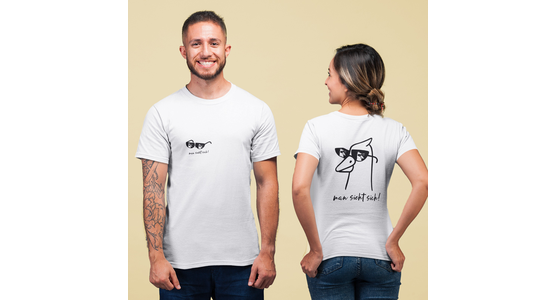 T-Shirt - White "Sonnenbrille" - Gr. S - Ansicht 2