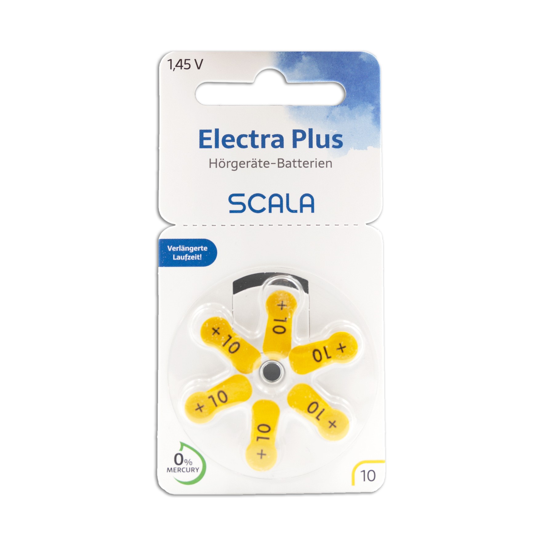 Scala 10er Pack Högerätebatterien - Electra Plus 10 mercury free