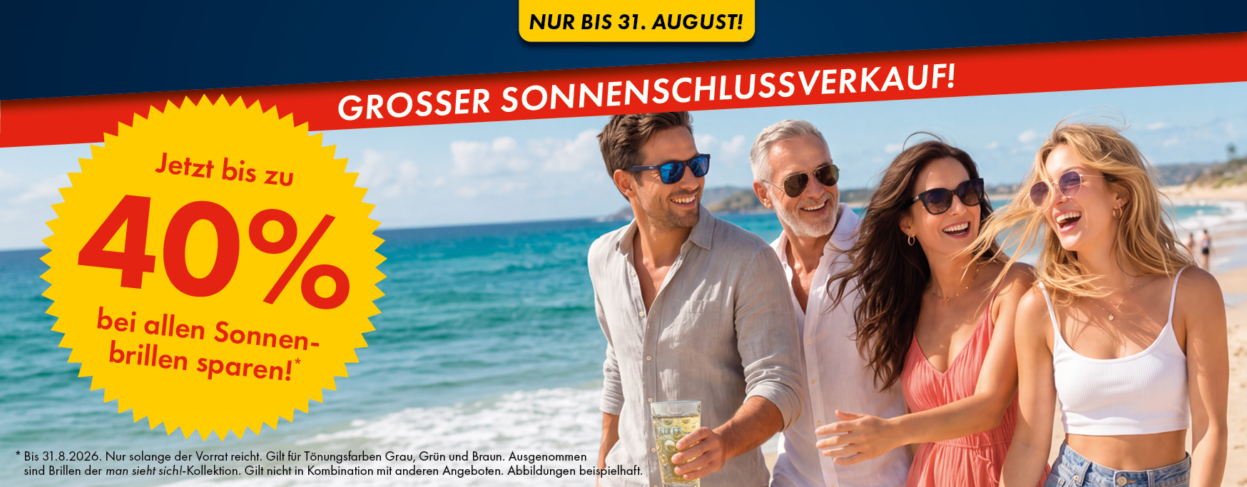 Markenbrillen zum Komplettpreis bis zum 31.Juli