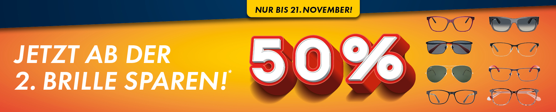 2 Brillen wählen - 20% sparen