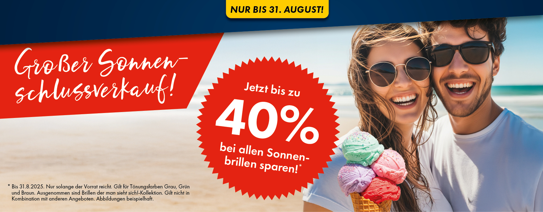 Markenbrillen zum Komplettpreis bis zum 31.Juli